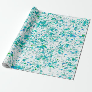 mosaic, turquoise wrapping paper