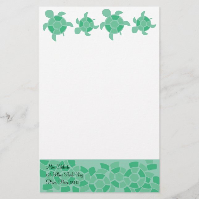 Mosaic Turtles Stationery (Front)