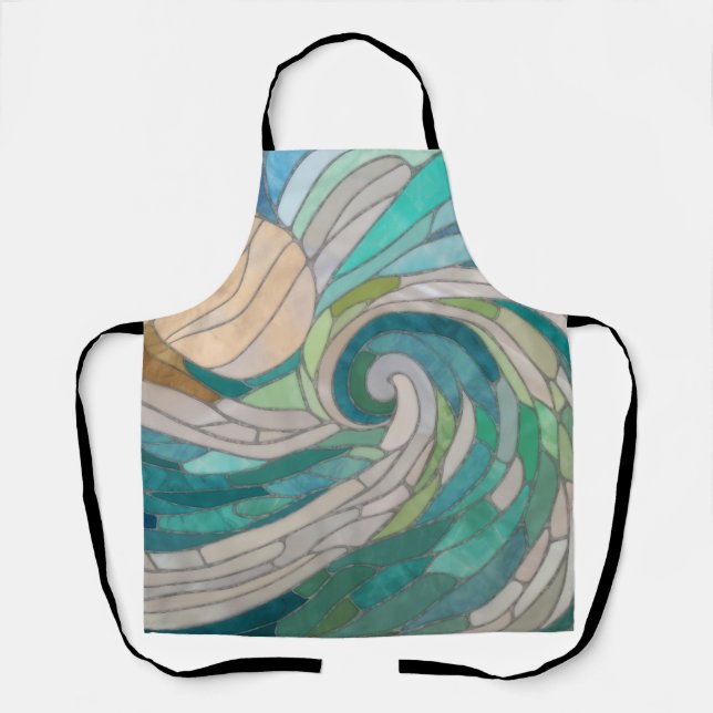 Mosaic Wave and Moon Apron (Front)