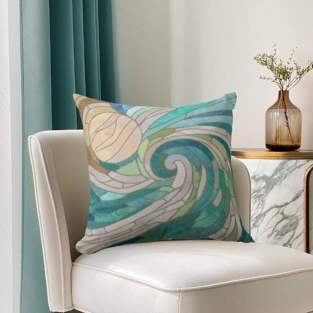 Mosaic Wave and Moon Cushion (Creator Uploaded)