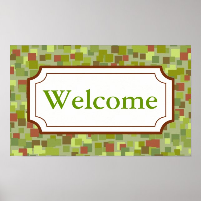 Mosaic  Welcome Sign Poster (Front)