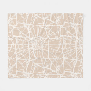 Mosaic Whimsy Warm Neutral Fleece Blanket