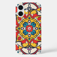 mosaic yellow red, Mandala-Pattern