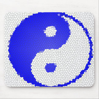 Mosaic Yin Yang Design Computer Mousepad