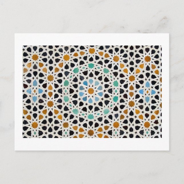Mosaic (Zellij) Detail, Fes, Moroccco Postcard (Front)