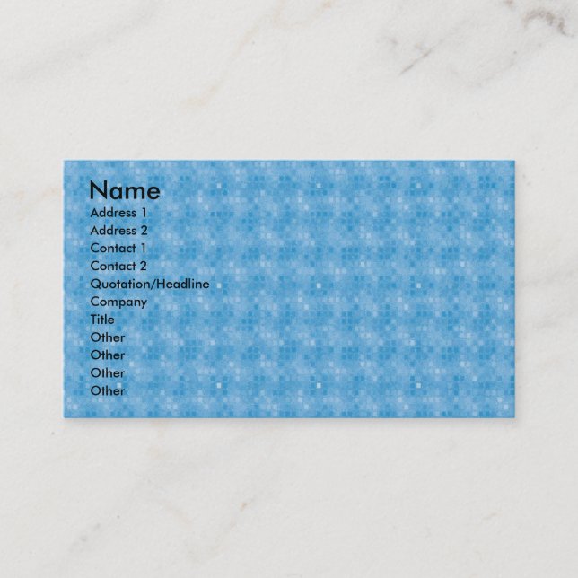 Mosaics Business Card (Front)