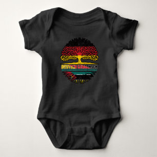 Mosambik Mosambikanisch Deutsch Deutschland Baum Baby Bodysuit