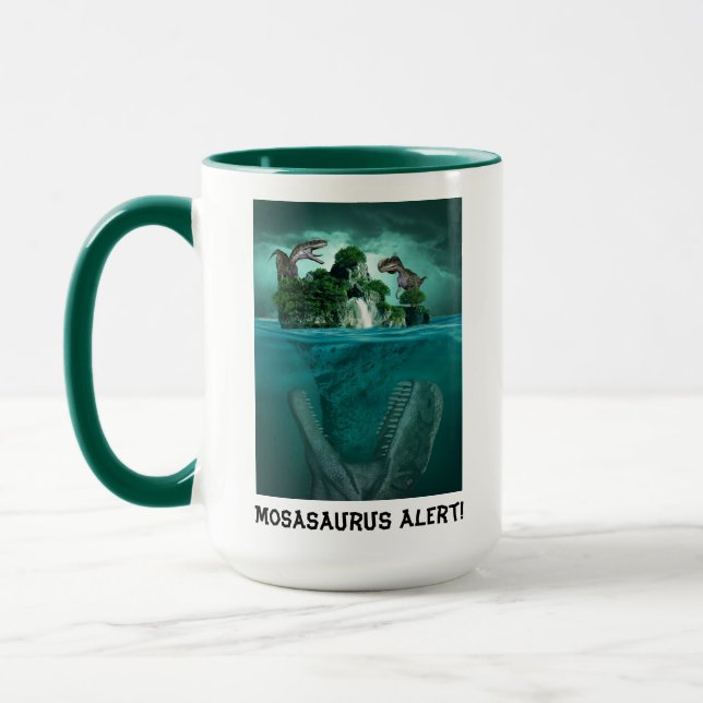 Mosasaurus Alert! Customise Jurassic World Dino Mu Mug (Left)