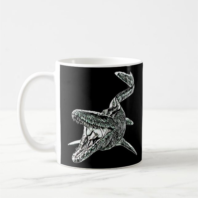 Mosasaurus Dinosaur Prehistoric Predator Dino  Coffee Mug (Left)