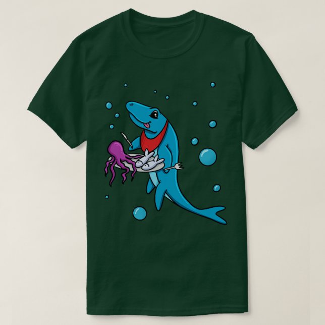 Mosasaurus Eating T-Shirt (Design Front)