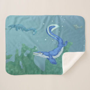 Mosasaurus Sherpa Blanket