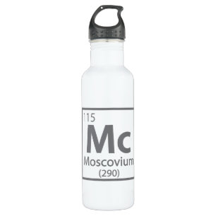 Moscovium - Russian Science Periodic Table 710 Ml Water Bottle