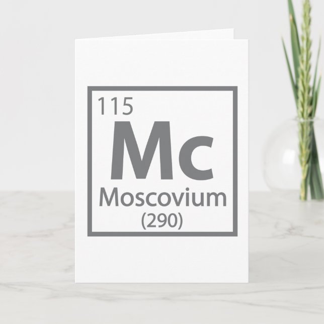 Moscovium - Russian Science Periodic Table Card (Front)