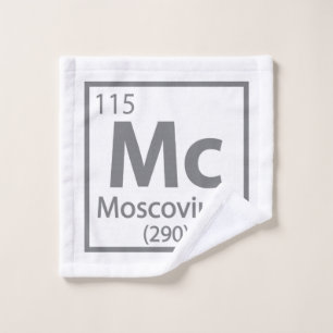 Moscovium - Russian Science Periodic Table Wash Cloth