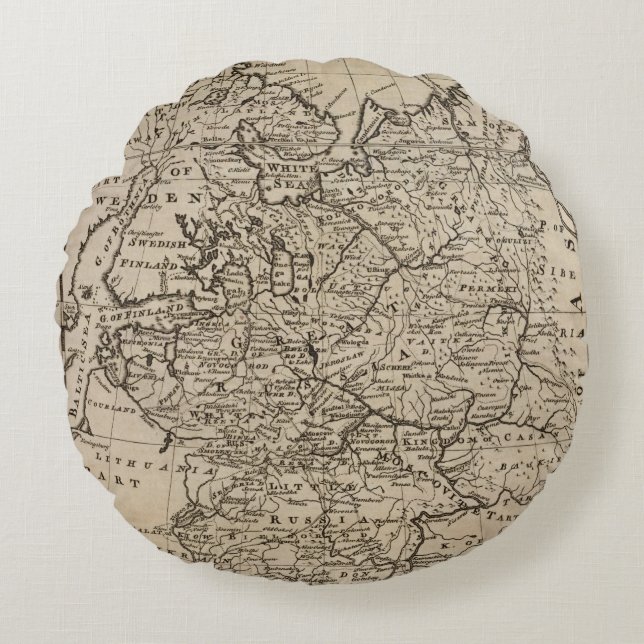Moscovy, Russia Round Cushion (Front)