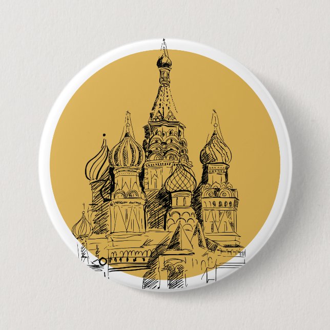 Moscow Cathedral 7.5 Cm Round Badge (Front)