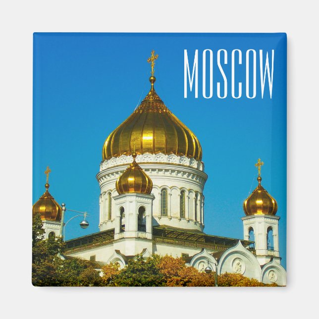 Moscow Christ The Saviour Cathedral Architecture Magnet (Front)