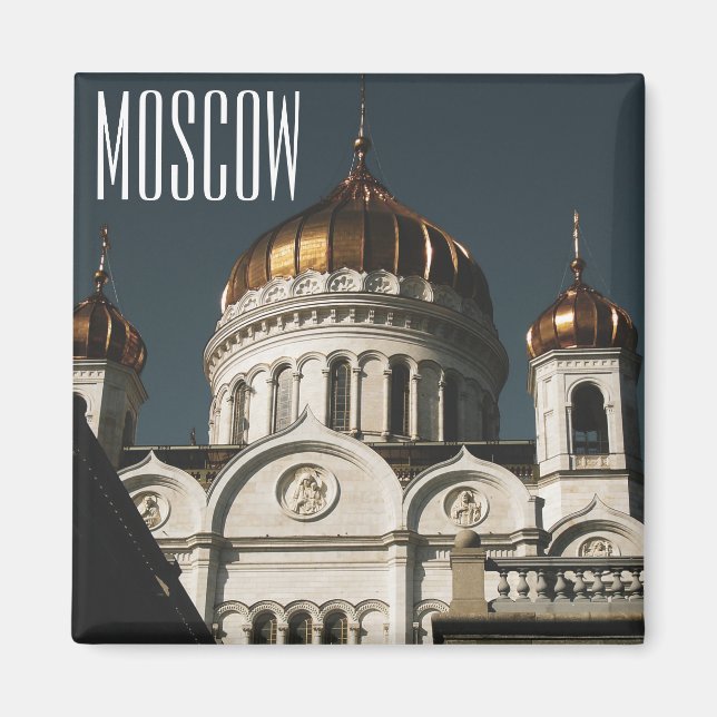 Moscow Christ The Saviour Cathedral Architecture Magnet (Front)