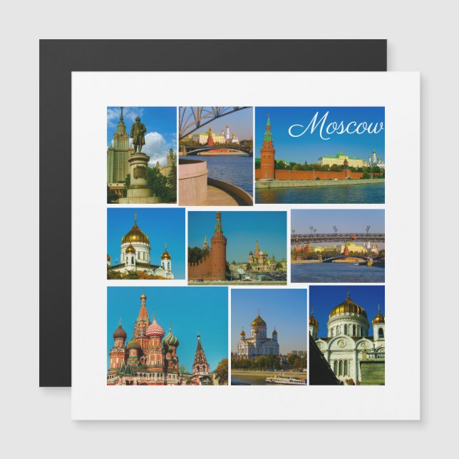 Moscow City Kremlin Moskva Architecture Magnet (Front/Back)