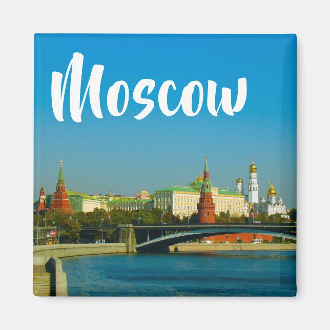 Moscow City Kremlin Moskva Landscape Architecture Magnet (Front)