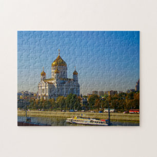 Moscow City Moskva River Cathedral Architecture Jigsaw Puzzle