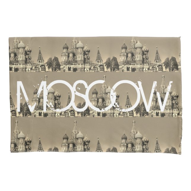 Moscow City St Basil's Cathedral Architecture City Pillowcase (Front)