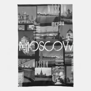 Moscow City St Basil's Cathedral Architecture City Tea Towel