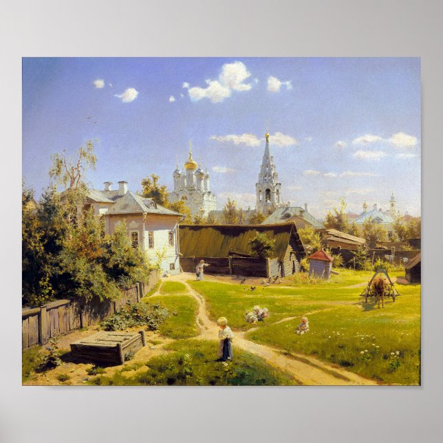 Moscow Courtyard by Vasily Polenov Poster (Front)