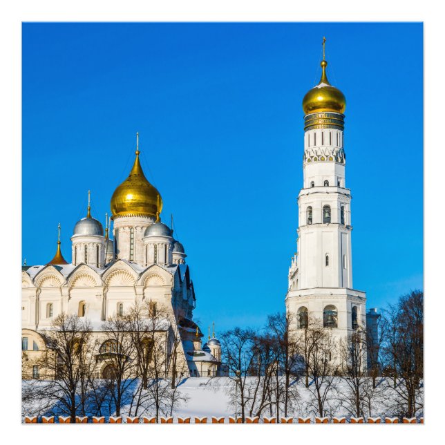 Moscow Kremlin cathedrals Photo Print (Front)