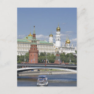 Moscow Kremlin churches Postcard