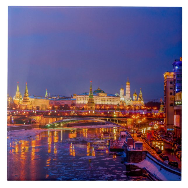 Moscow Kremlin Illuminated Tile (Front)