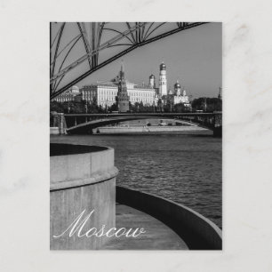 Moscow Kremlin Moskva River City Architecture Postcard
