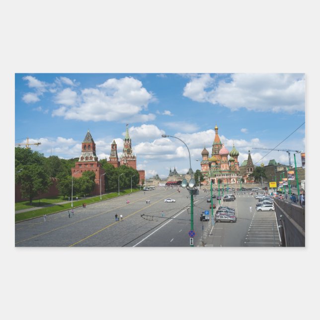 Moscow Kremlin Rectangular Sticker (Front)