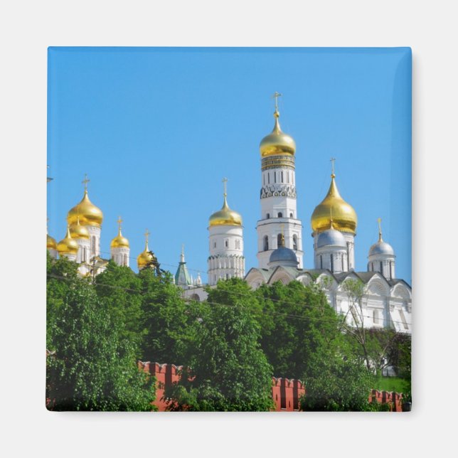 Moscow Kremlin Square Magnet (Front)