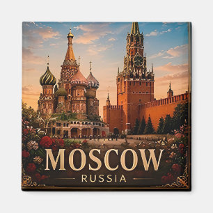 🧲 Moscow Landmarks Travel Keepsake Russia 🇷🇺 Magnet