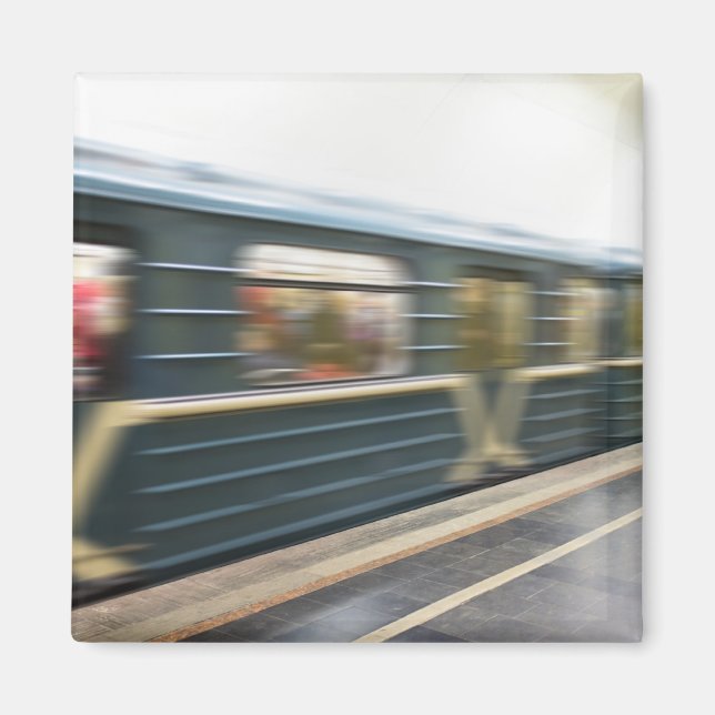 Moscow metro train magnet (Front)