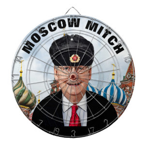 Moscow Mitch McConnell in Russian Hat Dartboard