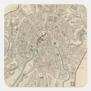 Moscow Moskvy Square Sticker