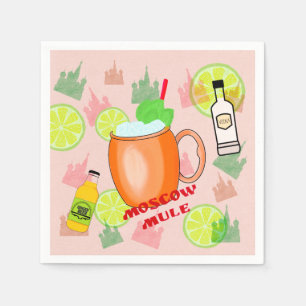 Moscow Mule Cocktail Napkin