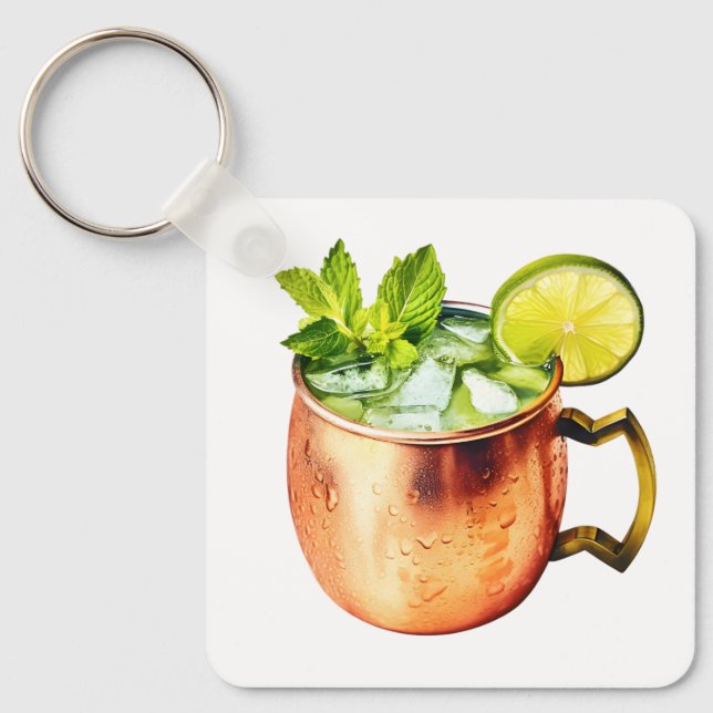 Moscow Mule With Lime Key Ring (Front)