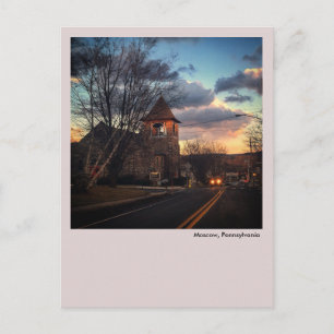 Moscow,PA-Church St.Moscow United Methodist Church Postcard