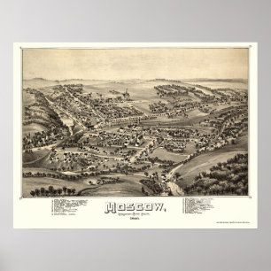Moscow, PA Panoramic Map - 1891 Poster