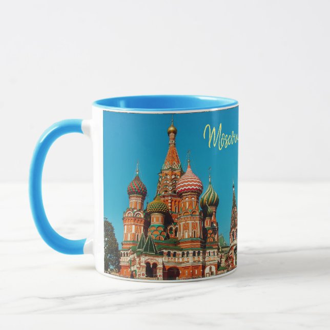 Moscow Red Square St Basil's Russia Coffee Mug Cup (Left)