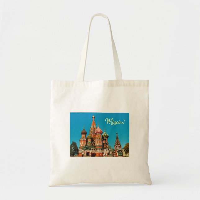 Moscow Red Square St Basil's Russia Tote Bag (Front)