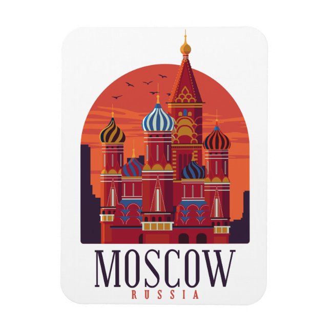 Moscow Russia Kremlin Skyline Magnet (Vertical)