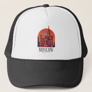 Moscow Russia Kremlin Skyline Trucker Hat