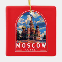 Moscow Russia Travel Art Vintage