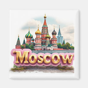 🧲 Moscow Russia Travel Keepsake Memory 🇷🇺 Magnet