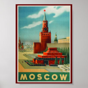 Moscow Russia Vintage Poster
