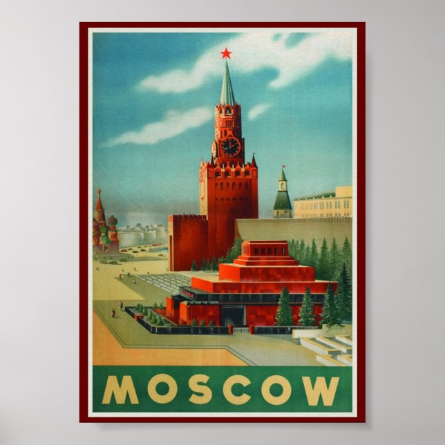 Moscow Russia Vintage  Poster (Front)